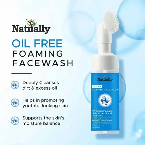 NATUALLY Oil-Free Foaming Face Wash & 130ml