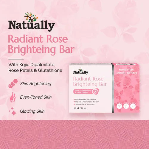 Natually Radiant Rose Brightening Bar With Glutathione & Rose Petals