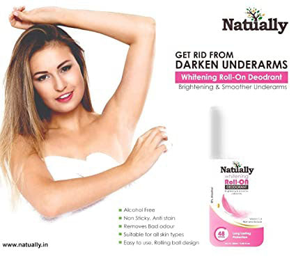 NATUALLY Whitening Smooth Skin Roll On Deodorant 50ml Natually