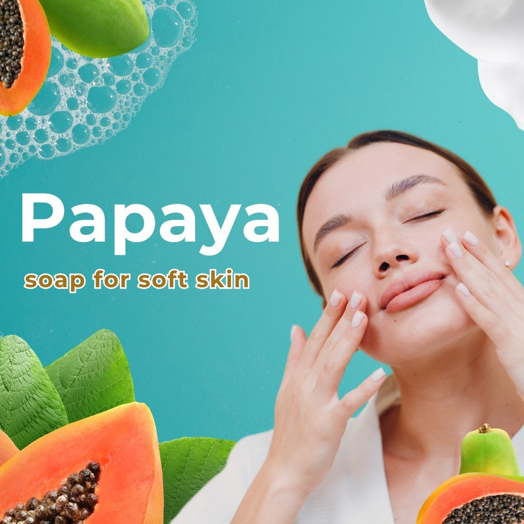 Papaya Handmade Bath Soap for Soft Skin Natually