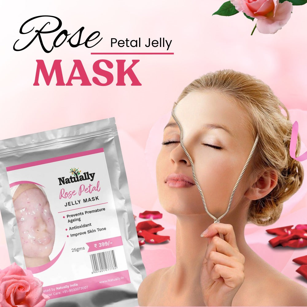 Glow Naturally With Rose Petal Jelly Mask