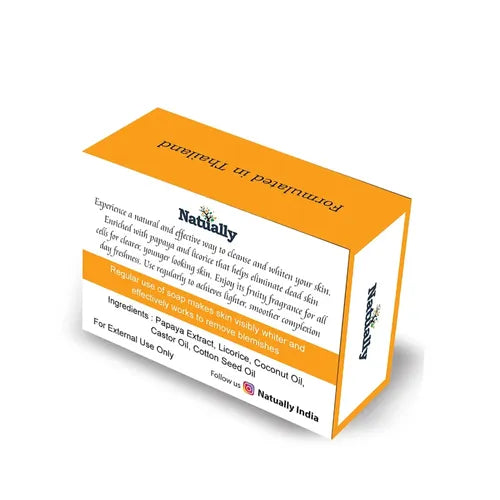 Glowing Skin Papaya Soap – Handmade with Papaya Pulp & Liquorice