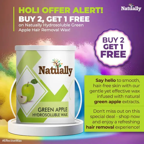 Natually Hydrosoluble Green Apple Hair Removal Wax