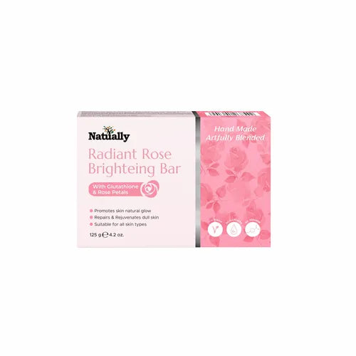 Natually Radiant Rose Brightening Bar With Glutathione & Rose Petals