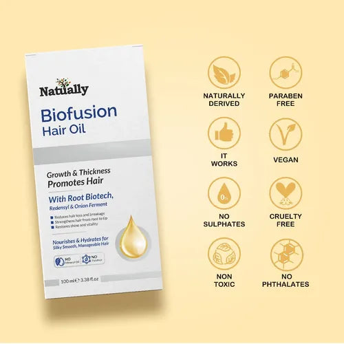 Bio Fusion Hair Oil - Growth & Thickness G Promotes Hair -Redensyl & Onion Ferment