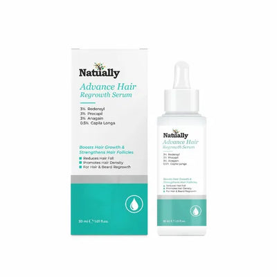 Natually Advance Hair Regrowth Serum - Boost Hair Growth & Reduce HairFall & 30ml