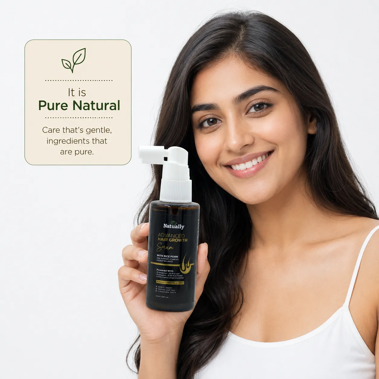 Natually Advanced Hair Growth Serum with Rice PDRN - Image 5