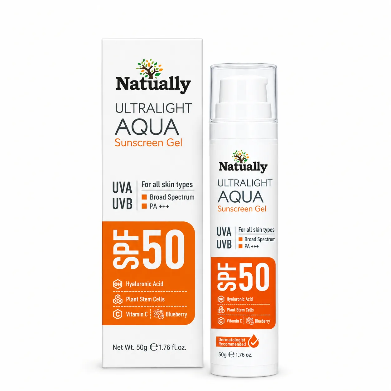 Natually Ultra Matte Aqua Sunscreen Gel SPF 50 PA+++