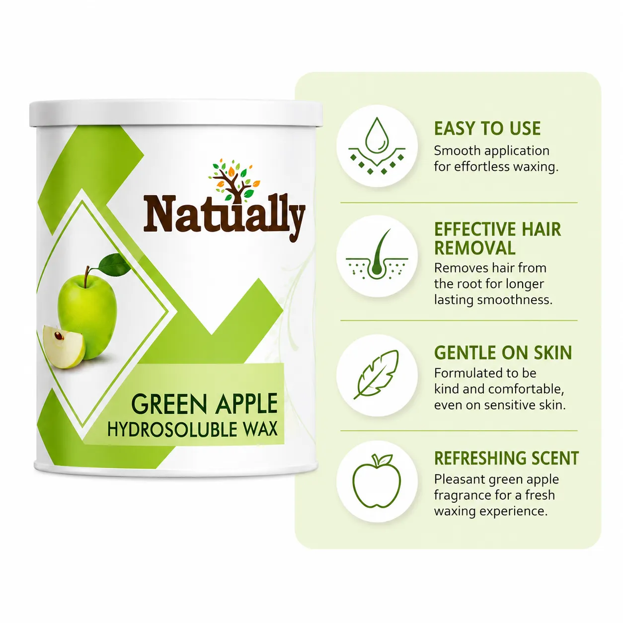 Green Apple Wax for Gentle, Smooth, and Long-Lasting Hair Removal - Image 2