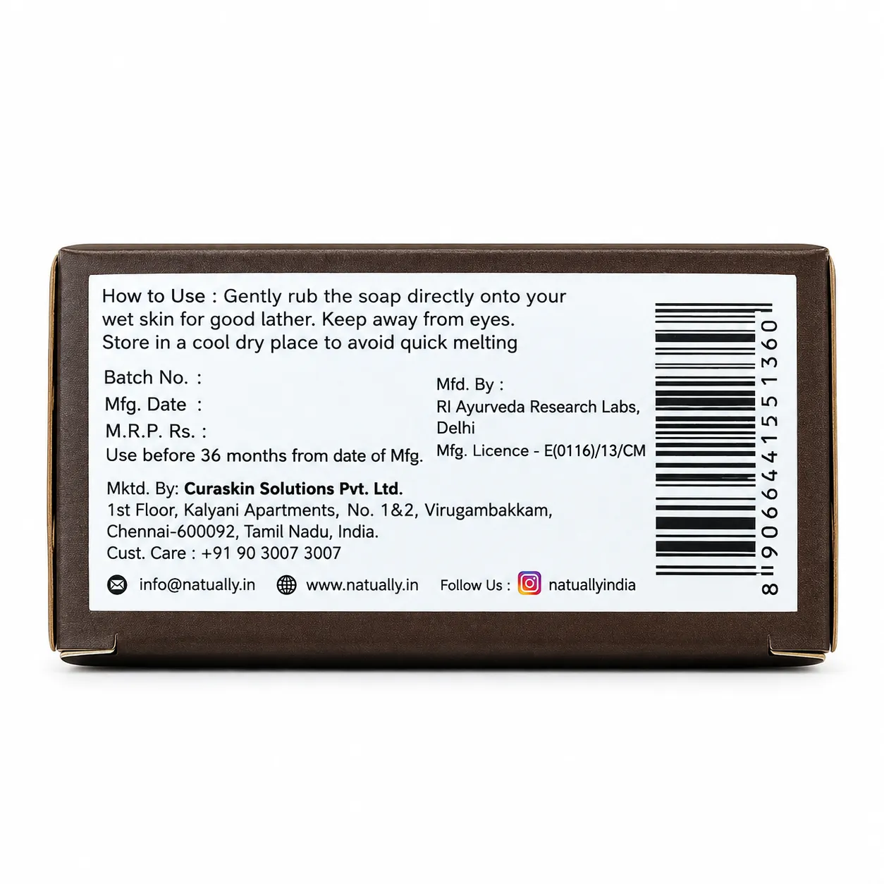 Natually Multani Mitti Soap with Sandal Wood – Handmade Herbal Cleansing Bar - Image 2
