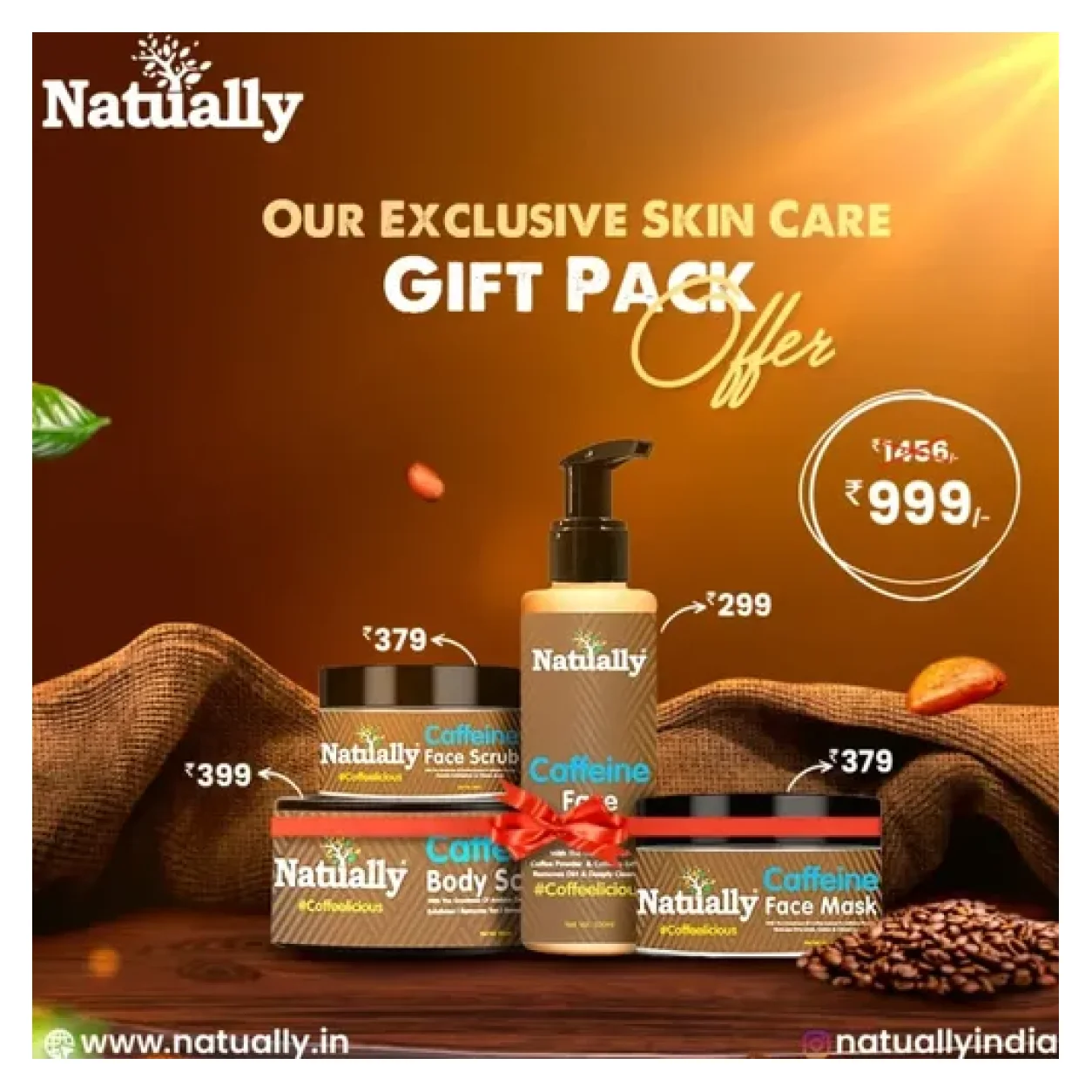 Natually Coffee Range Night Cream – Coffee & Vitamin C Formula for Hydration, Radiance Boost, and Overnight Skin Recovery