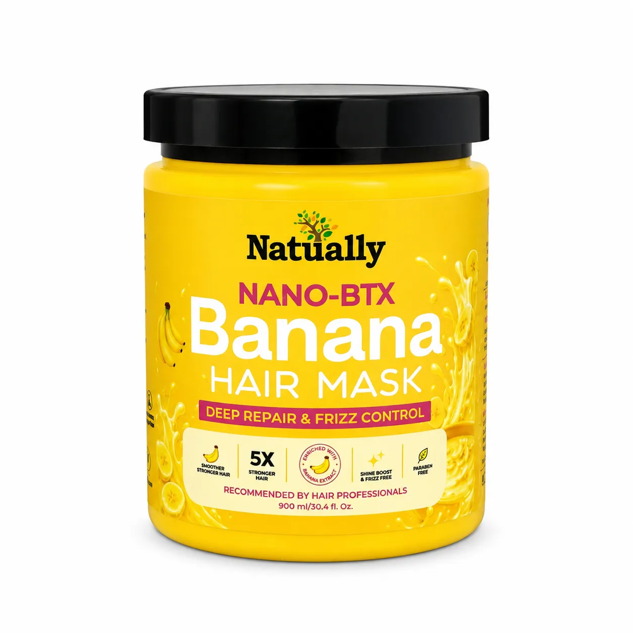 Natually Nano-BTX Banana Hair Mask – Deep Repair & Frizz Control