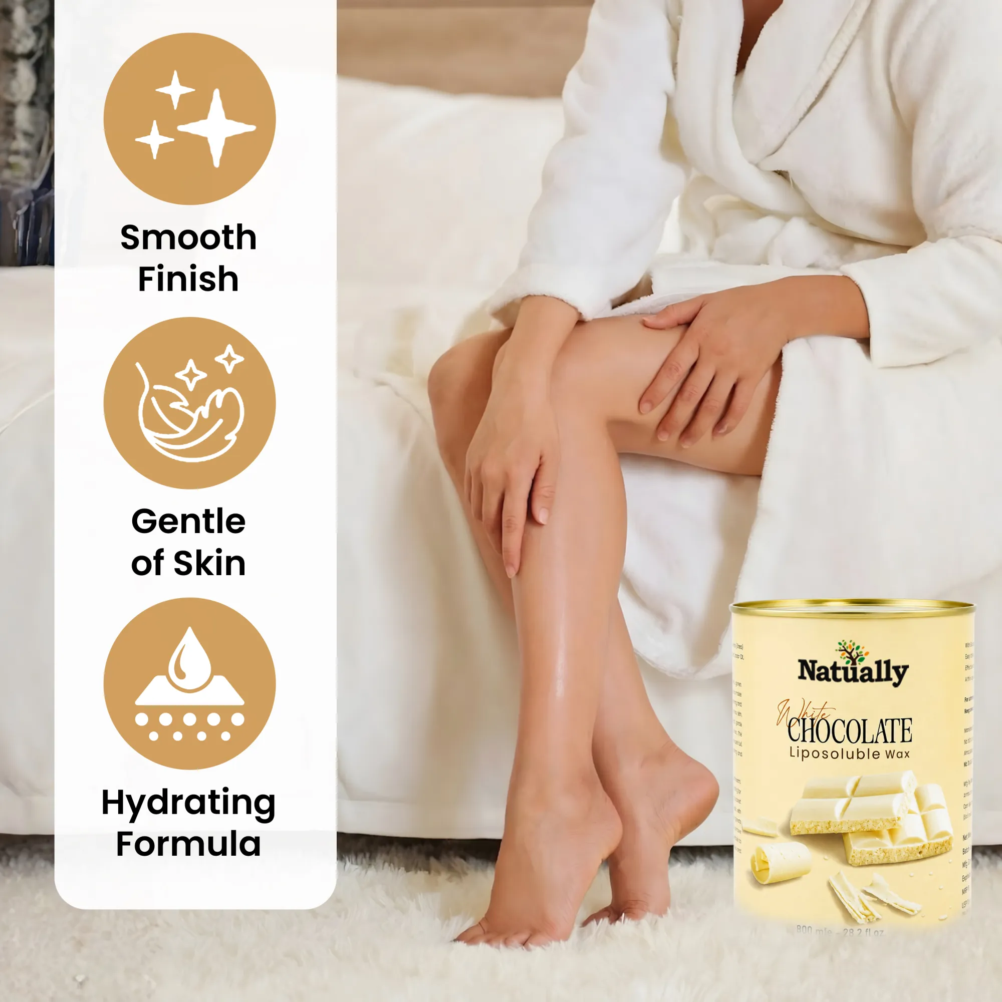 Natually White Chocolate Liposoluble gel Wax - 800g - Image 2