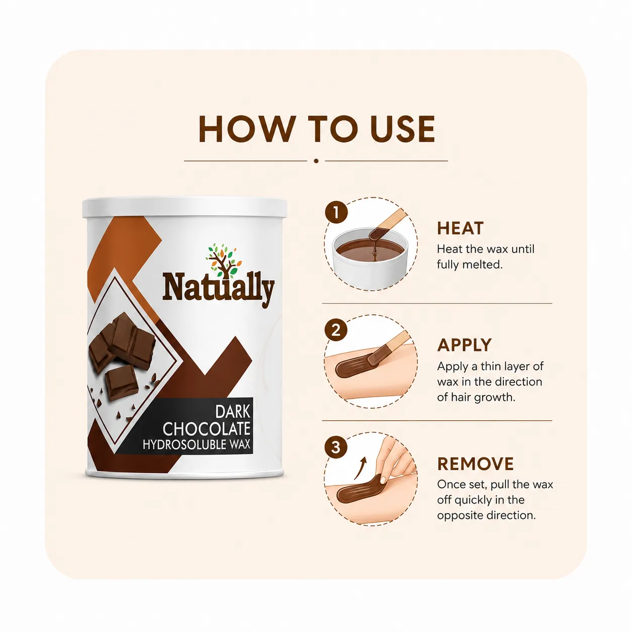 Natually Dark Chocolate Wax - Image 4