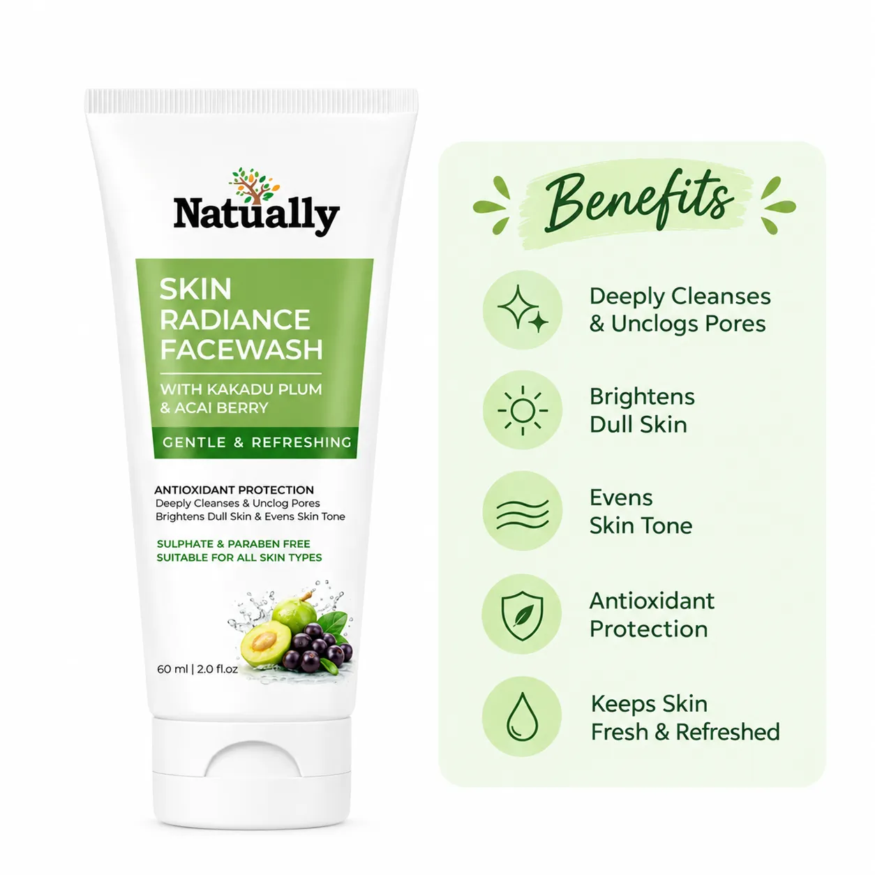 Skin Radiance Facewash with Kakadu Plum and Acai Berry - Image 2