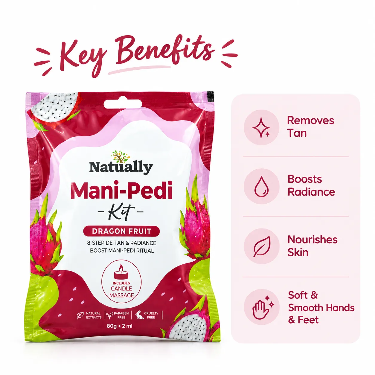 Natually Dragon Fruit Mani-Pedi Kit - Image 2
