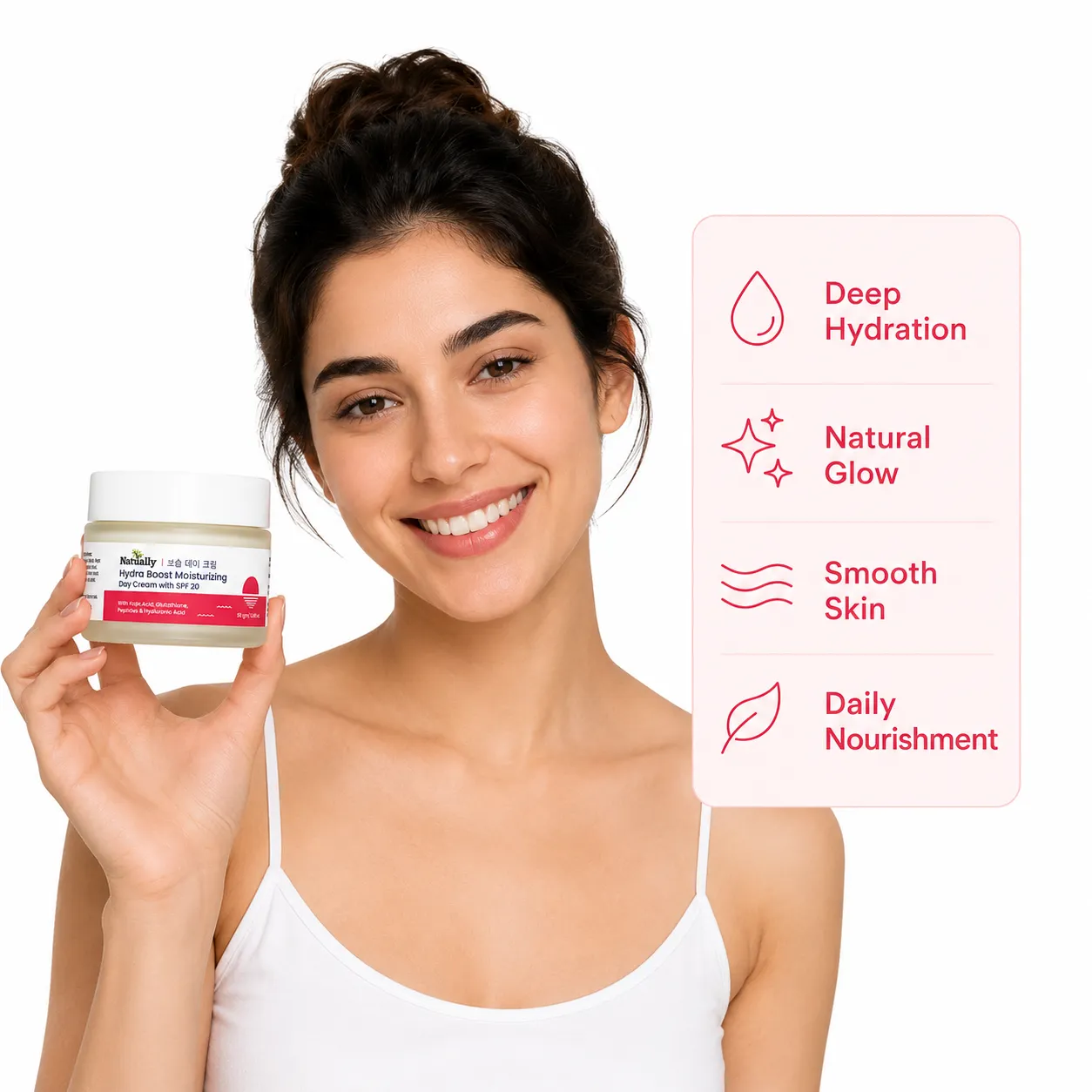 Natually Hydra Boost Moisturizing Day Cream SPF 20 – 50 GM - Image 8