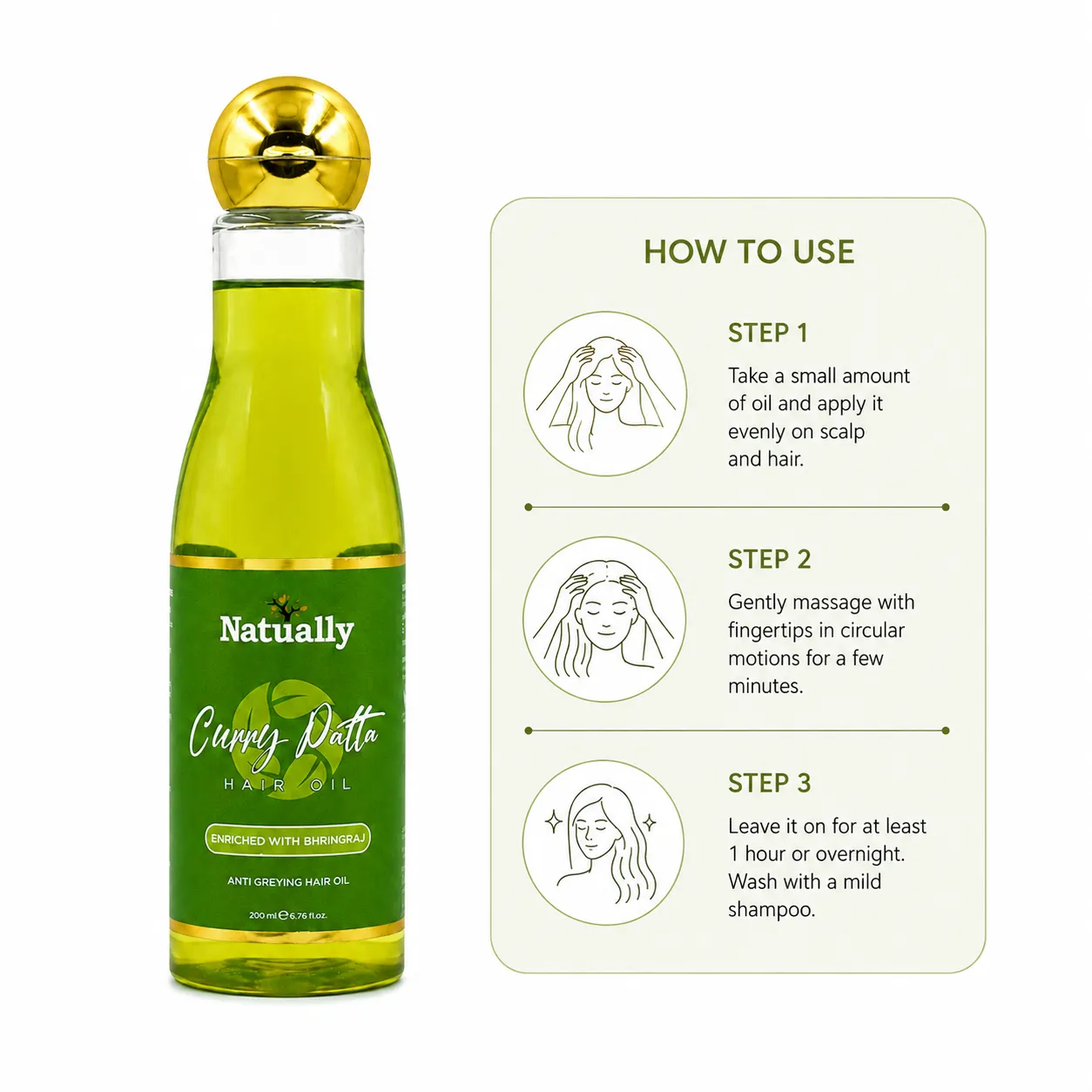 Natually Curry Patta Hair Oil – Nourishing & Strengthening Hair Oil - Image 4