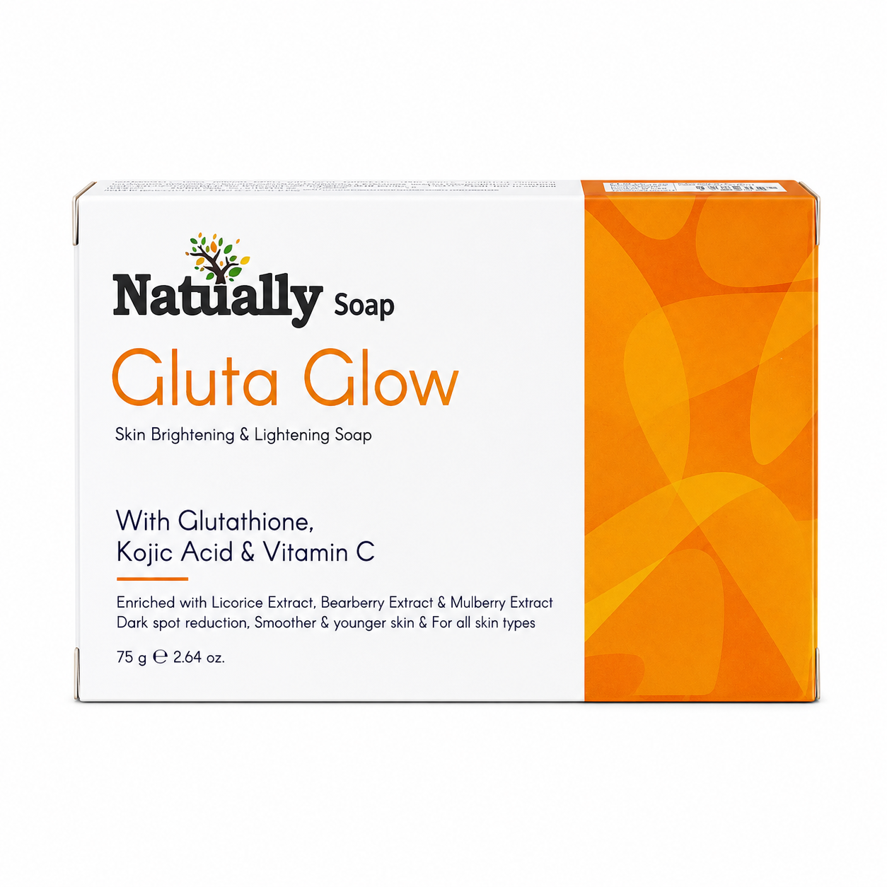 Natually Gluta Glow Soap - Glutathione, kojic acid & Vit-C -75Gms