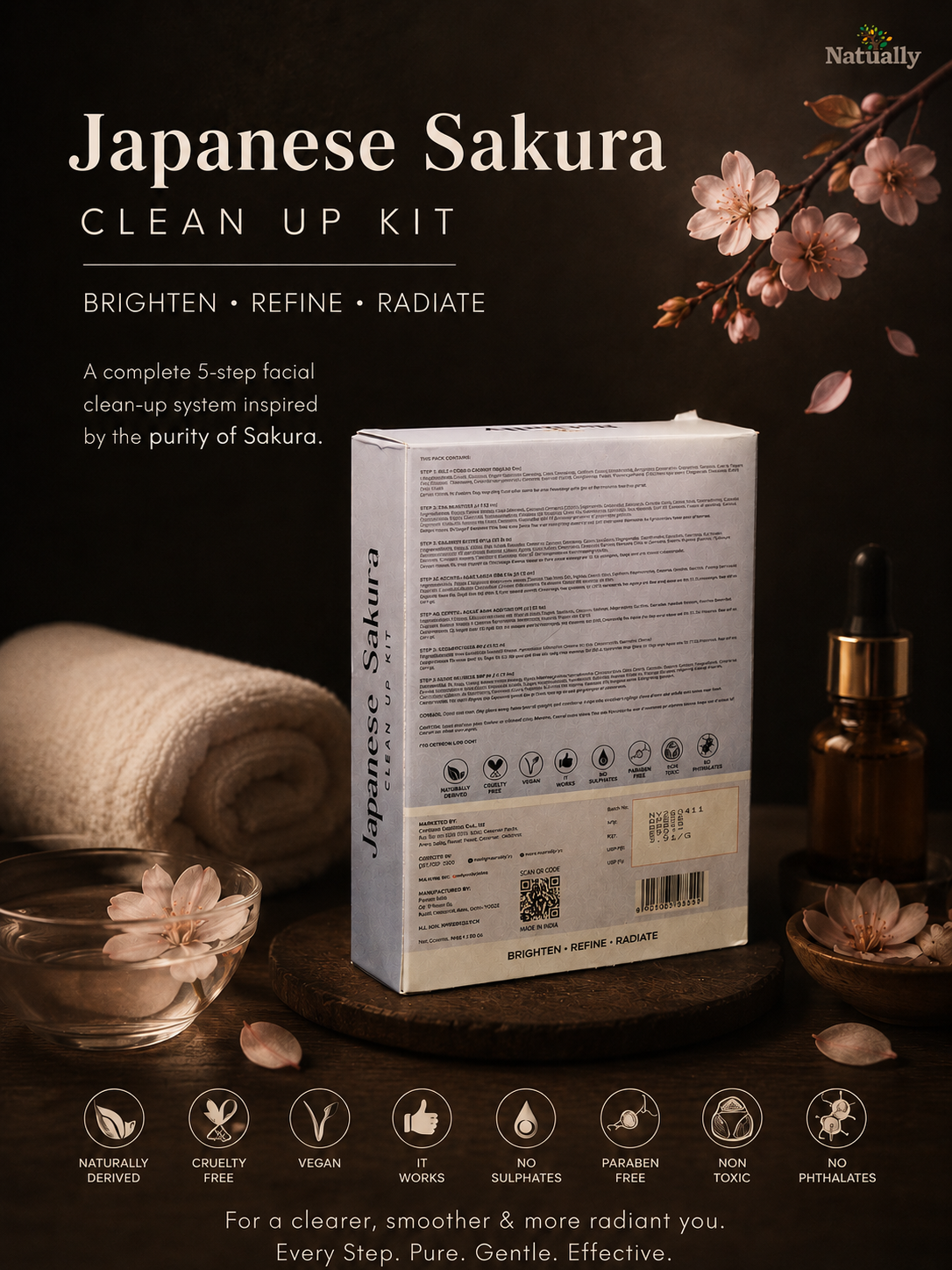 Natually Japanese Sakura CleanUp Kit - Image 3