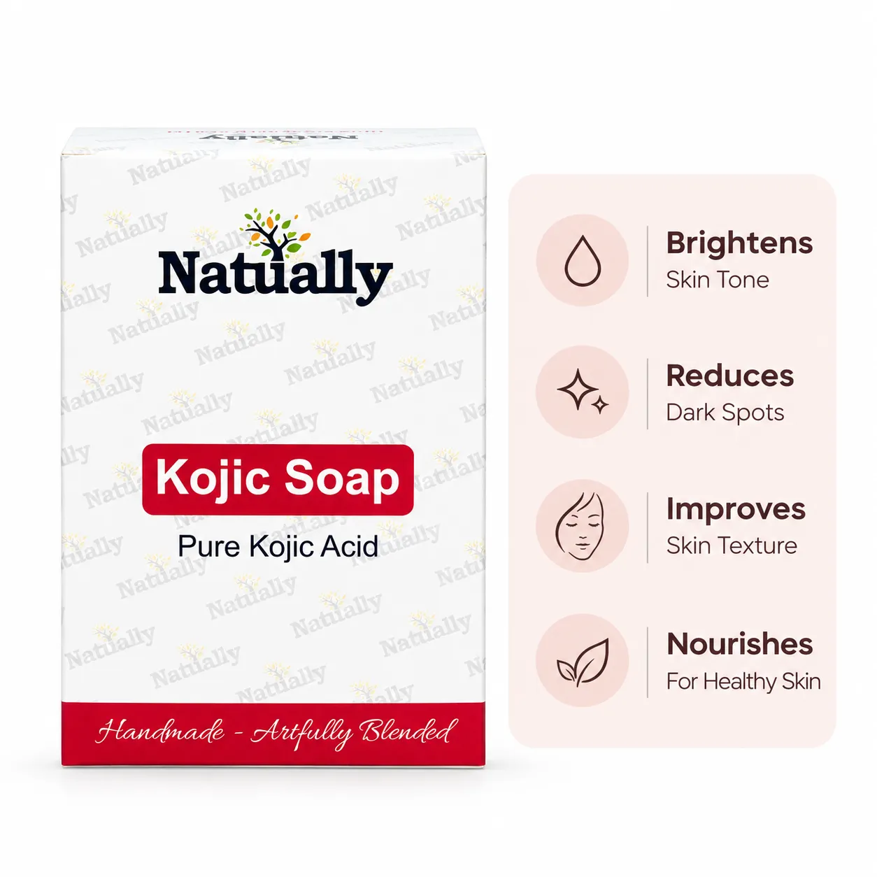 Natually Kojic Soap – Pure Kojic Acid - 125g - Image 3