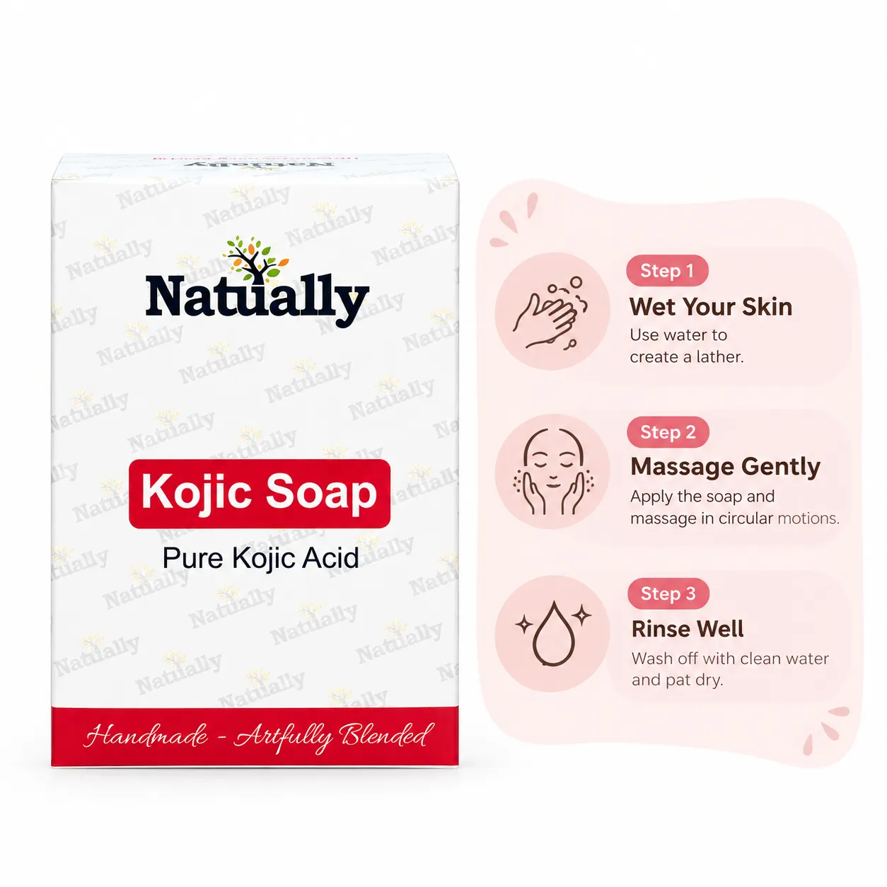 Natually Kojic Soap – Pure Kojic Acid - 125g - Image 5
