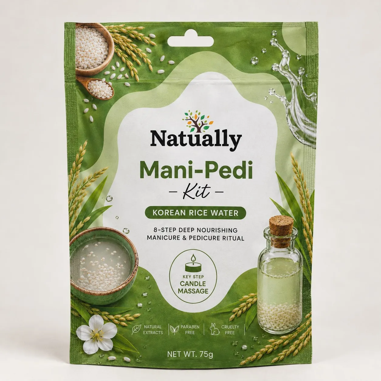 Natually Korean Rice Water Mani-Pedi Kit