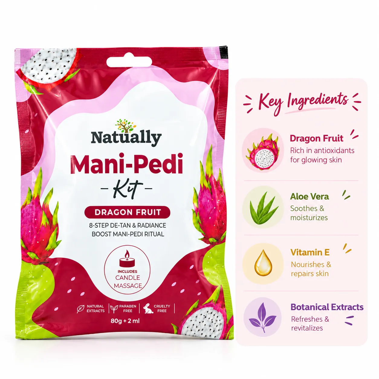 Natually Dragon Fruit Mani-Pedi Kit - Image 3