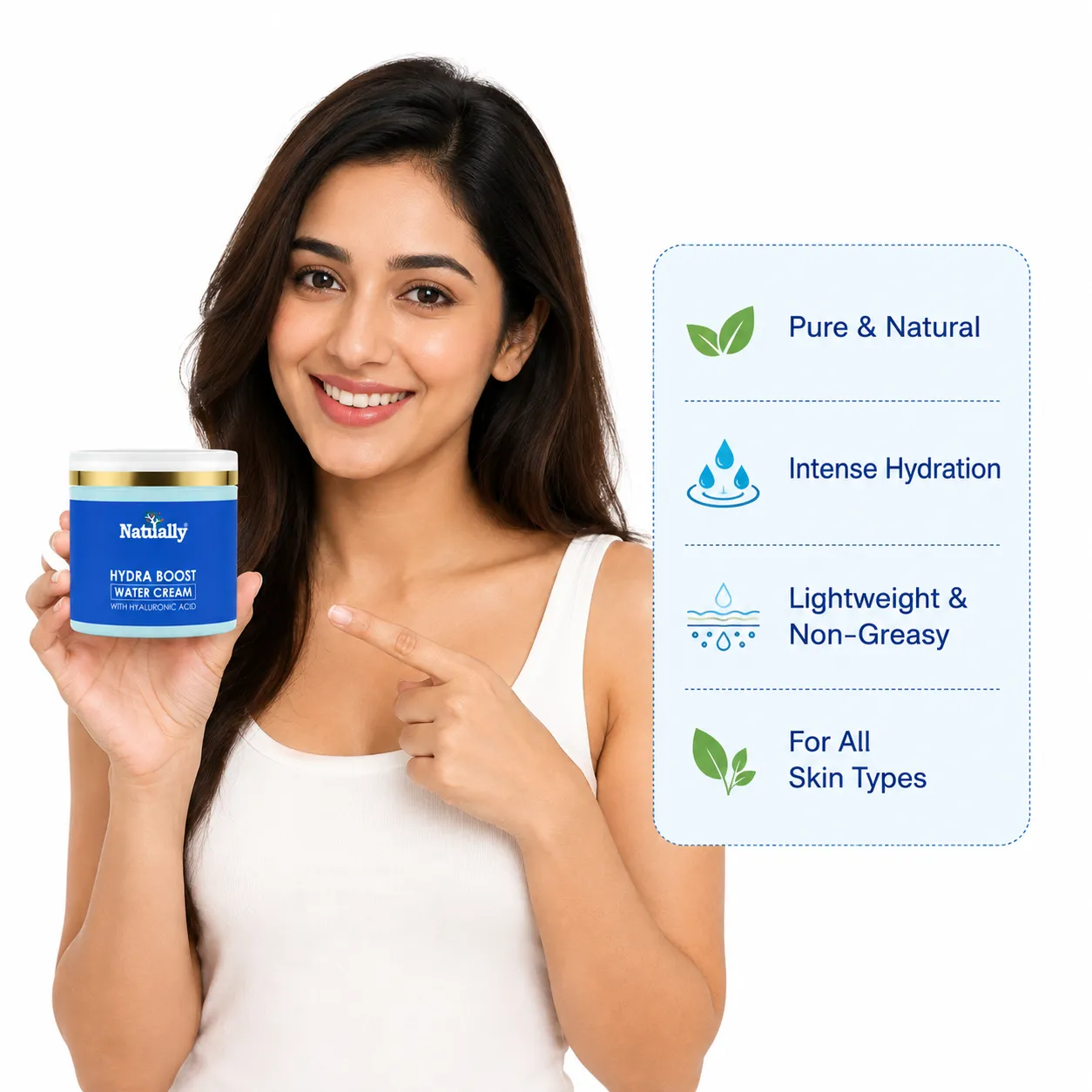 Natually Hydra Boost Water Cream 100ml - Image 5
