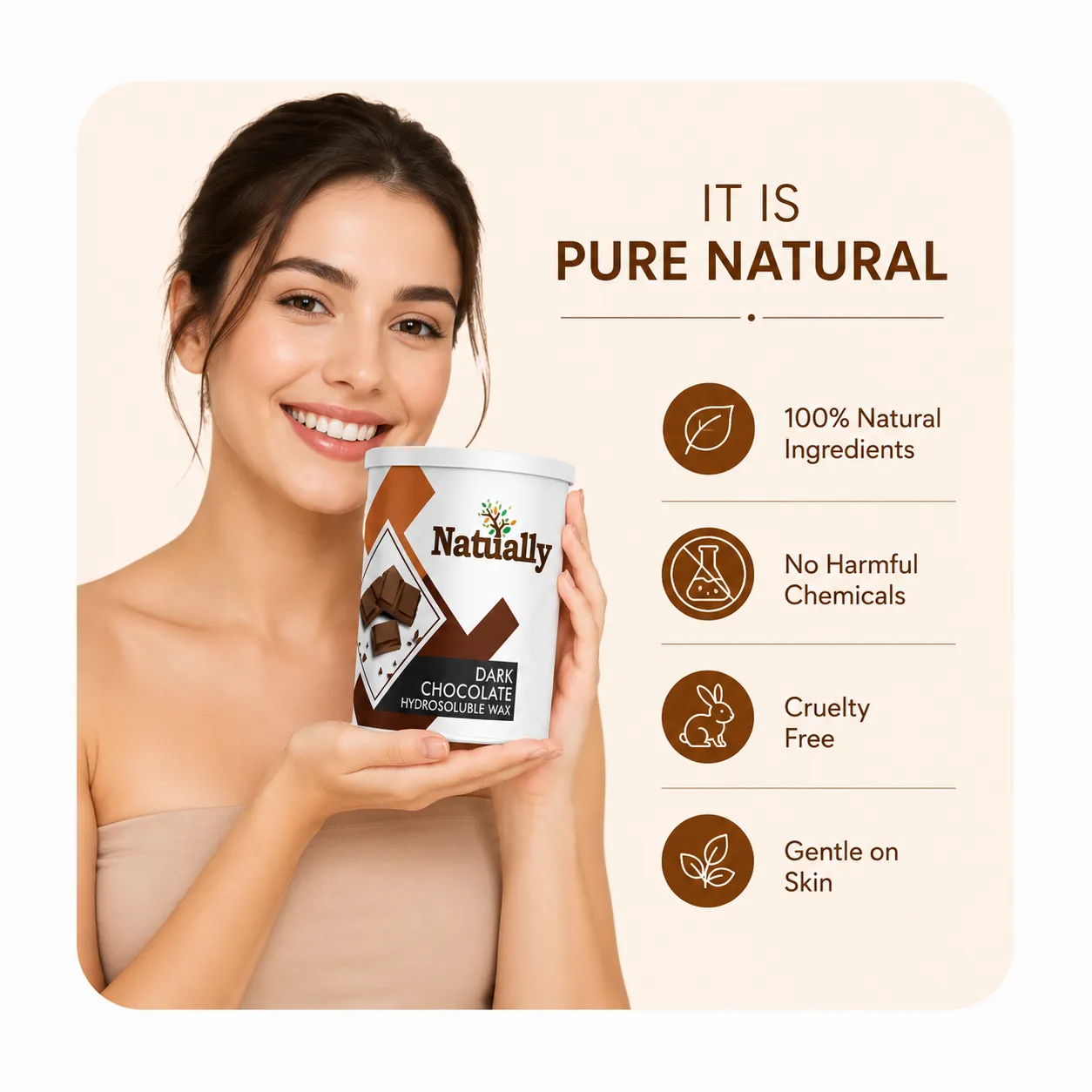 Natually Dark Chocolate Wax - Image 5