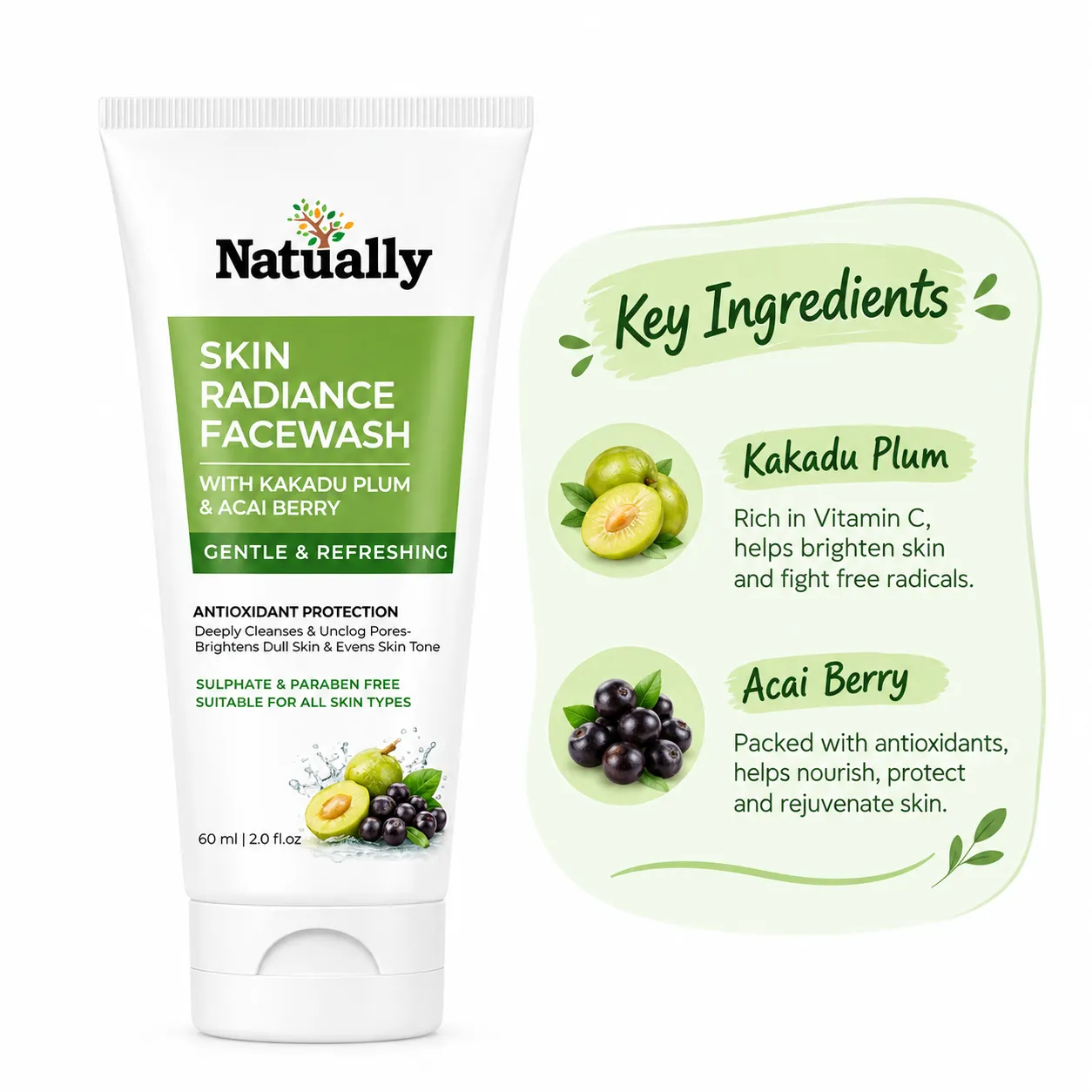 Skin Radiance Facewash with Kakadu Plum and Acai Berry - Image 3