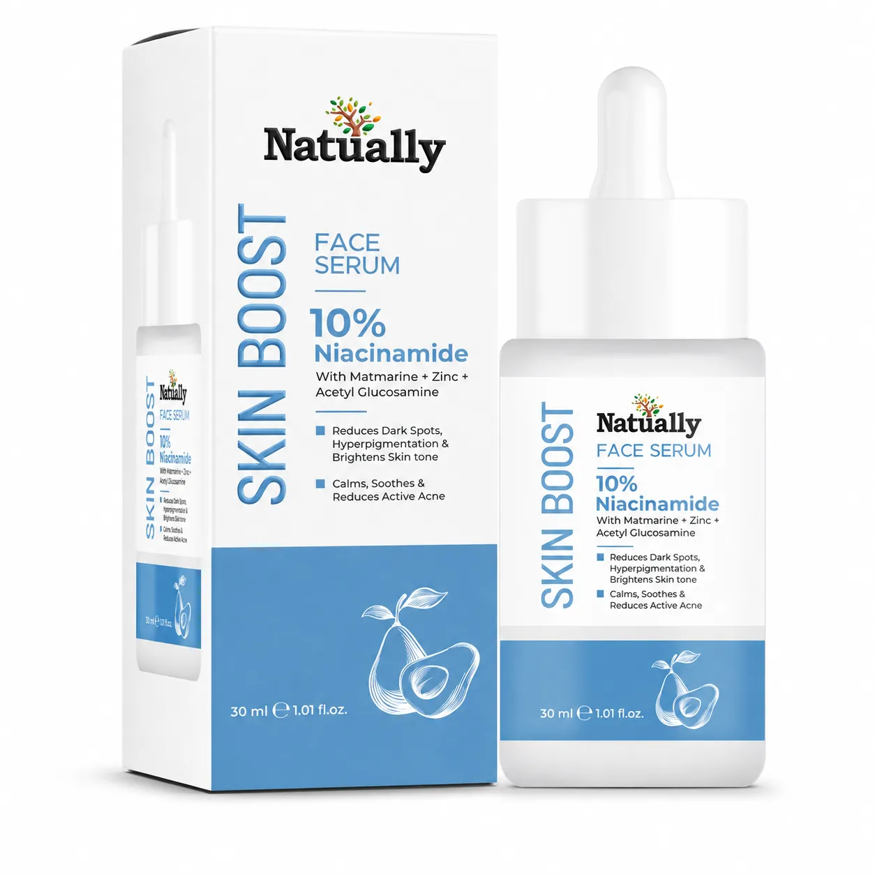 Natually Skin Boost 10% Niacinamide Face Serum 30ml - Image 2