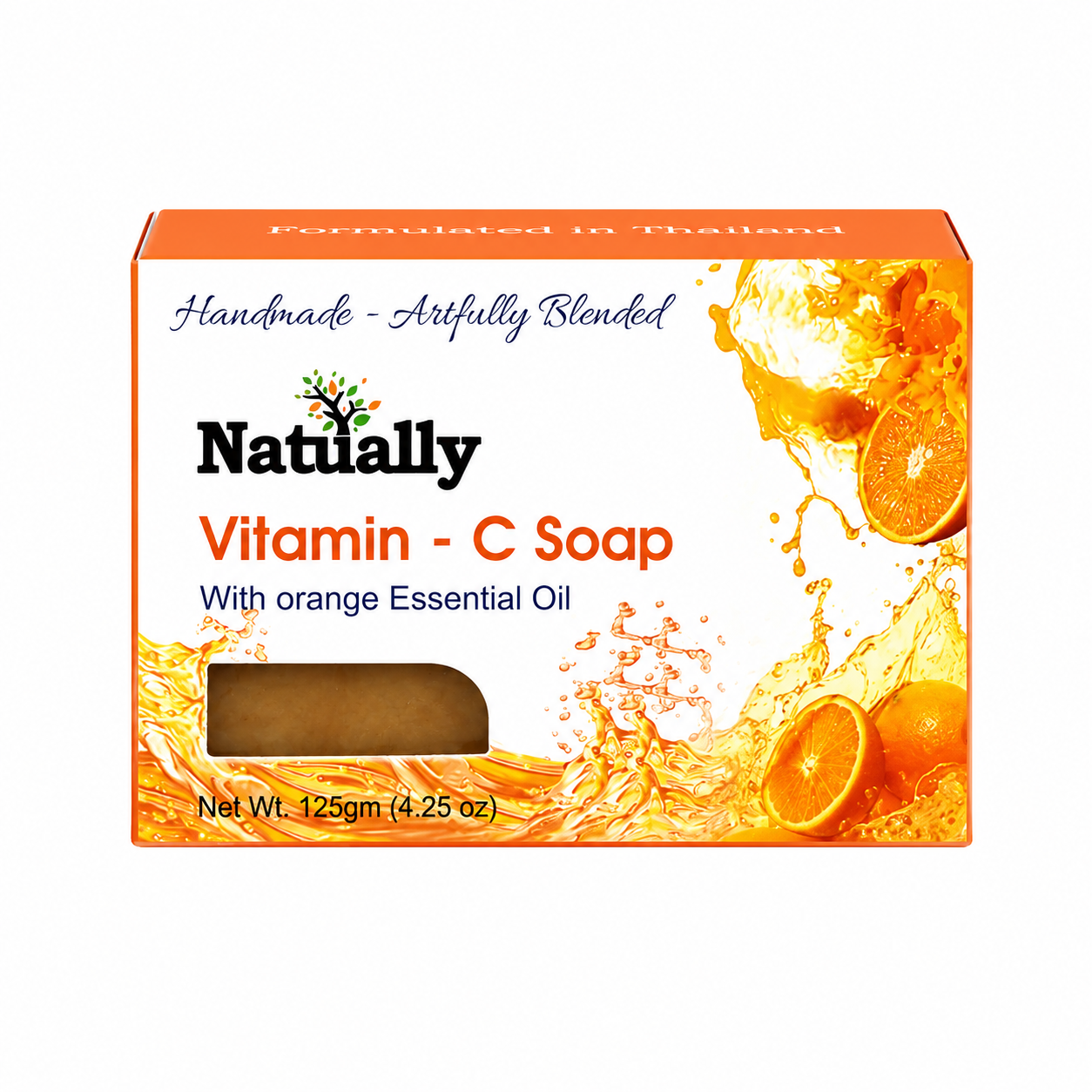 Naturally Vitamin-C Soap with Orange Essential Oil - 125g