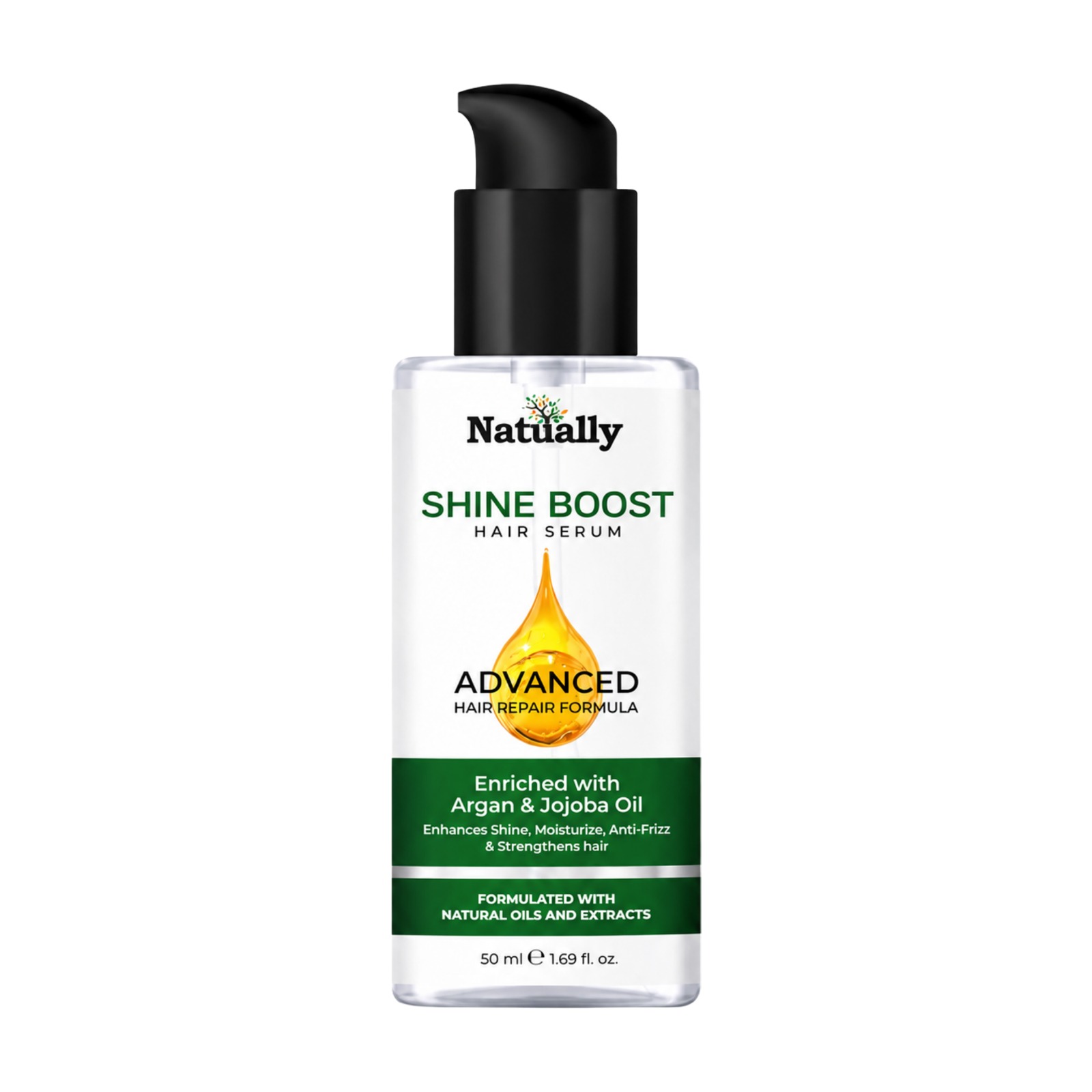 Natually Shine Boost Hair Serum & Enhance Shine ,Moisturize ,Anti Frizz &100ml