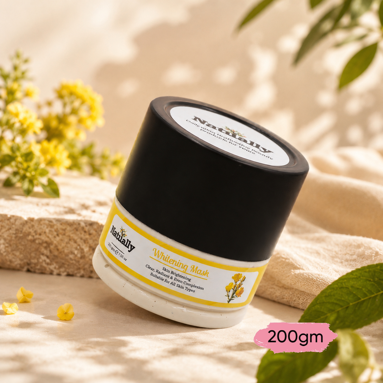 Natually Whitening Mask - Skin Brightening Clear, Radiant & Even Complexion - 200g