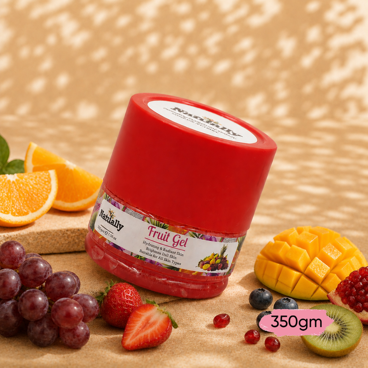 Natually Fruit Gel Hydrating & Brightening Nourish, Soothe & Revitalize -350g