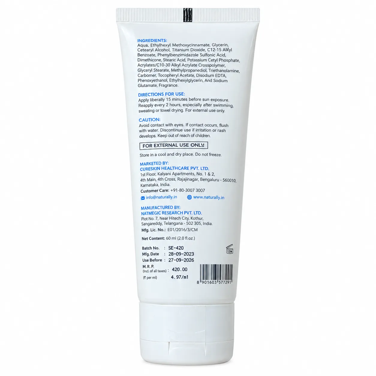Natually AHA + BHA Advanced Exfoliating Facewash with Glycolic Acid, Salicylic Acid & Hyaluronic Acid – 60 ml - Image 2