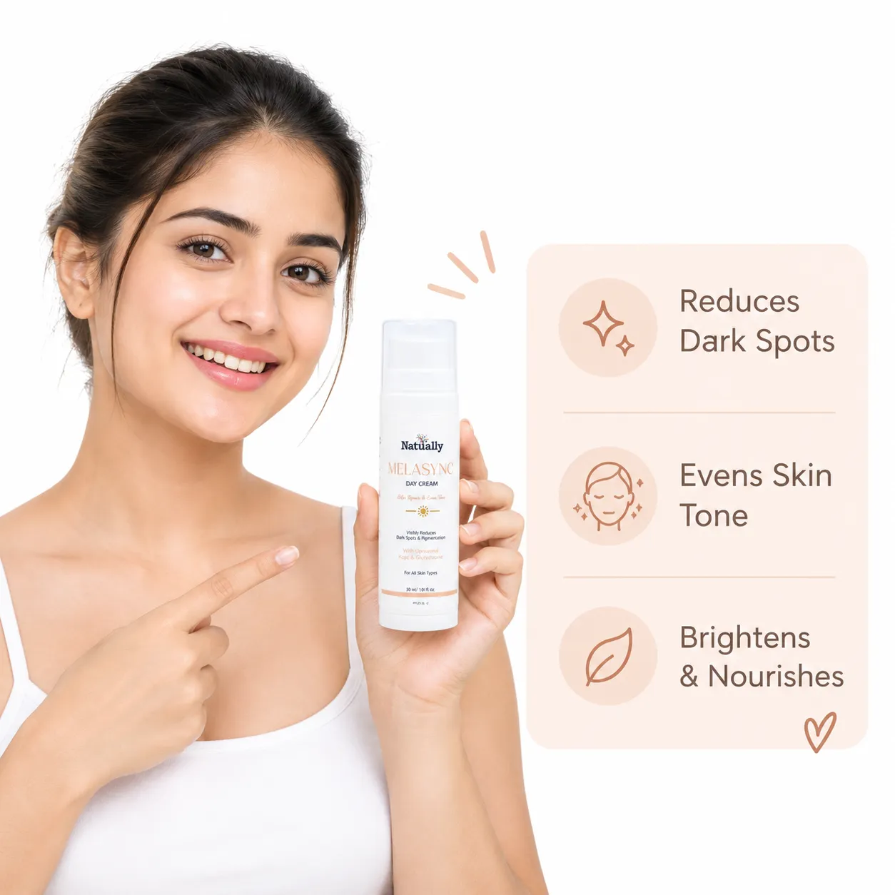Natually Melasync Day Cream |Liposomal Kojic & Glutathione |30ml - Image 5