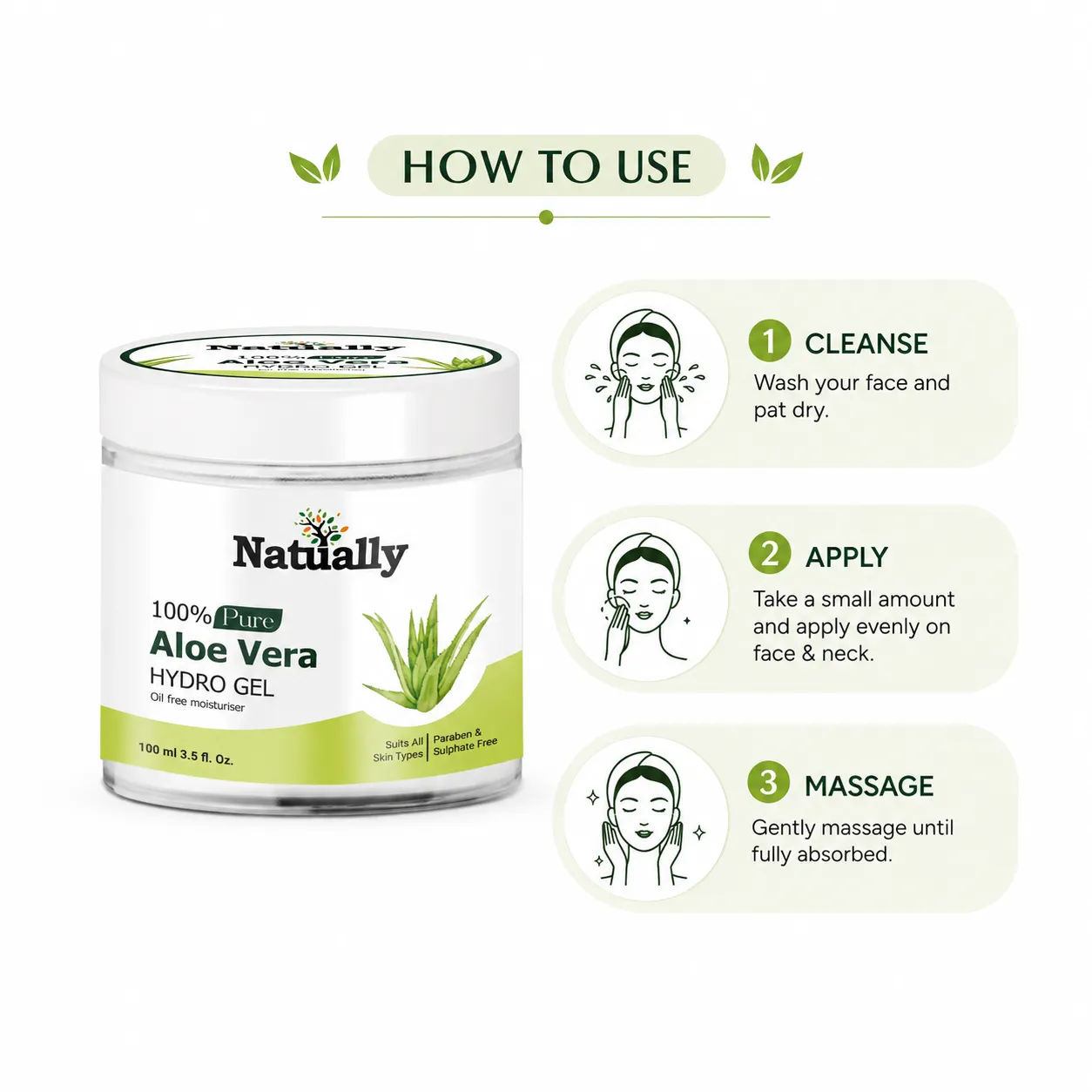 Natually Pure Aloe Vera Hydro Gel for Hydrated and Healthy Skin - Image 4