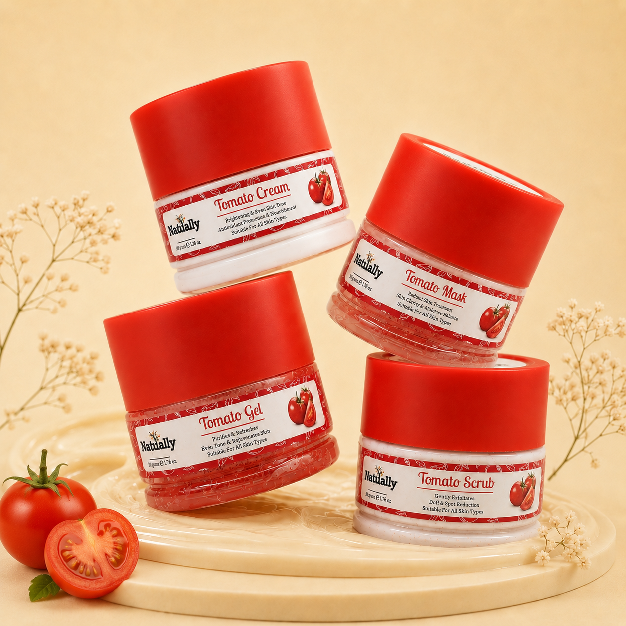 Tomato Facial Kit  - Revive Dull Skin & Refresh Your Glow & Skin Care Essentials