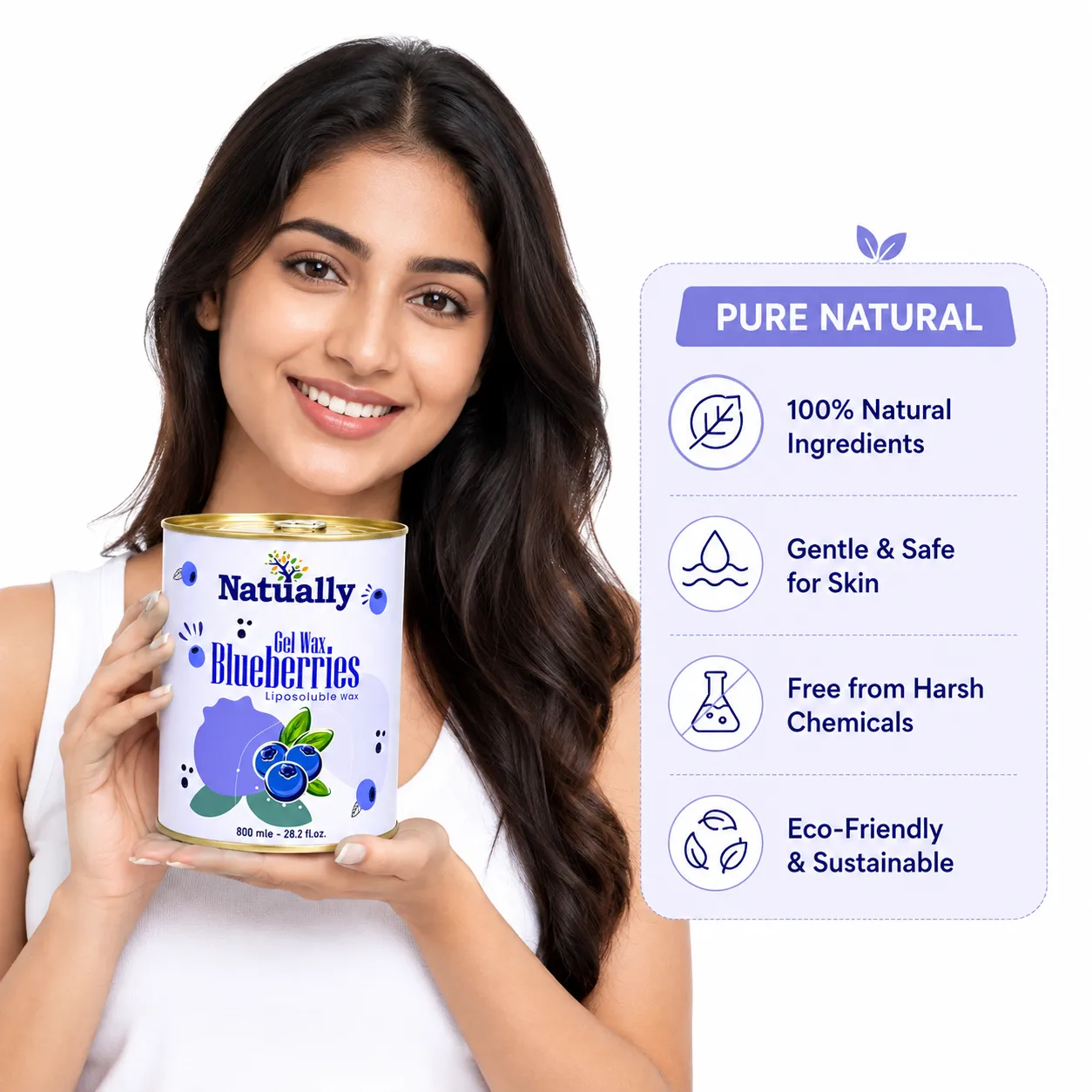 Natually Gel Wax Blueberries – Liposoluble Wax 800 ml - Image 5