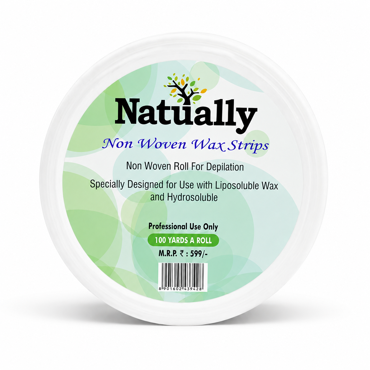Natually Non Woven Wax Strips Roll – Professional Hair Removal Roll (100 Yards)