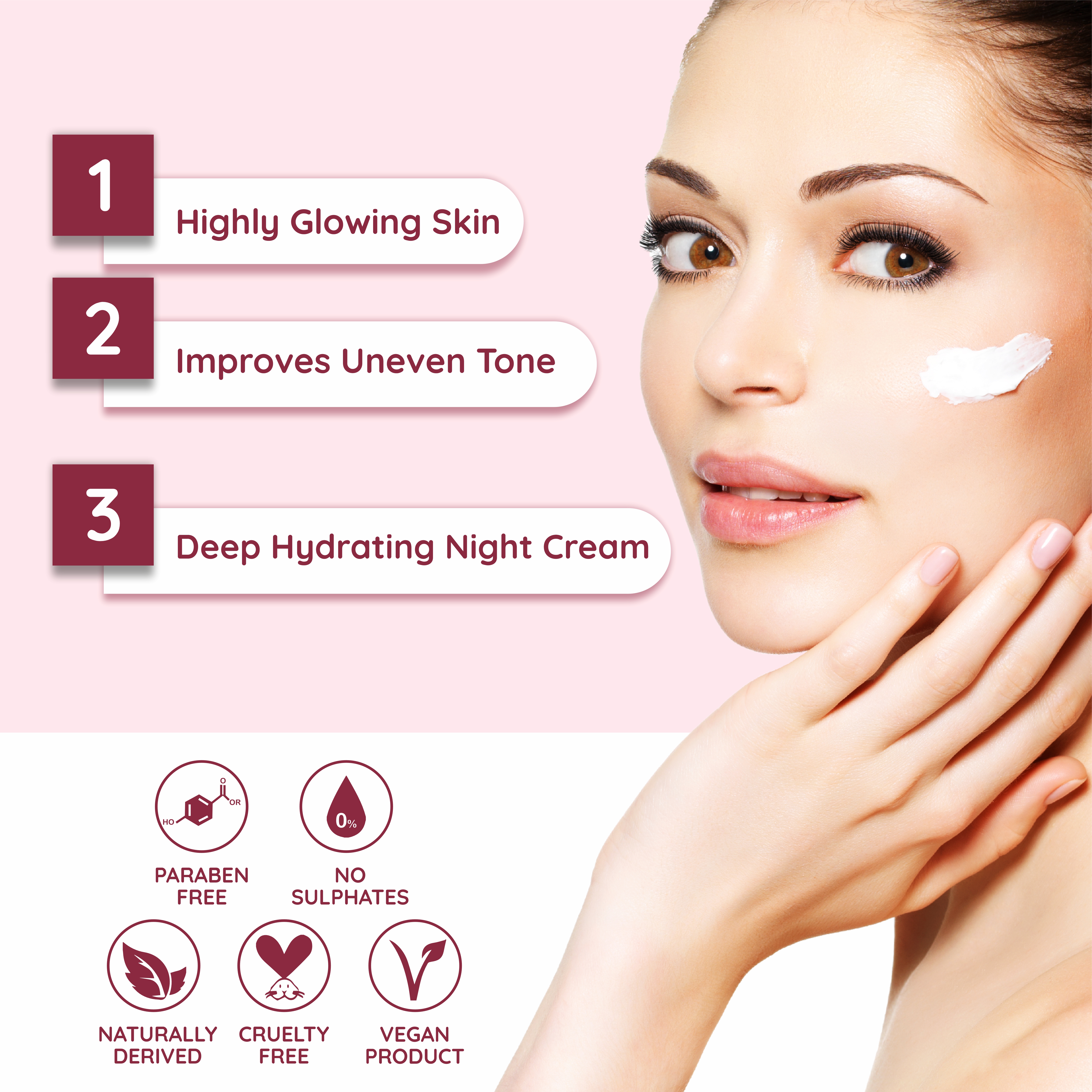 Natually Luminous Night Cream -5% Niacinamide, Azelaic Acid, 3% Kojic Acid - Image 4