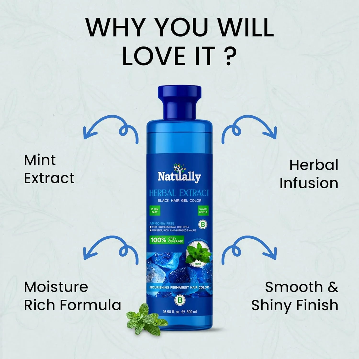 Natually Herbal Extract Black Hair Gel Color - Image 4