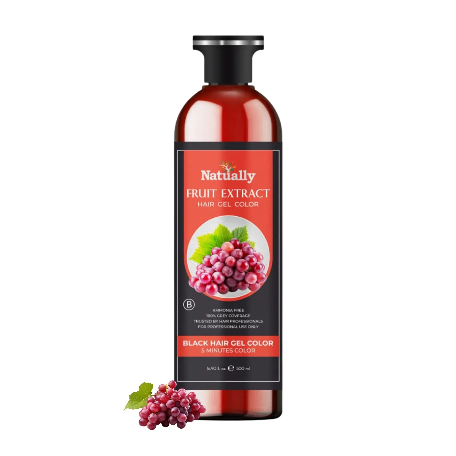 Fruit Vinegar Black Hair Color Gel – Wine | Natually (500ml*2)