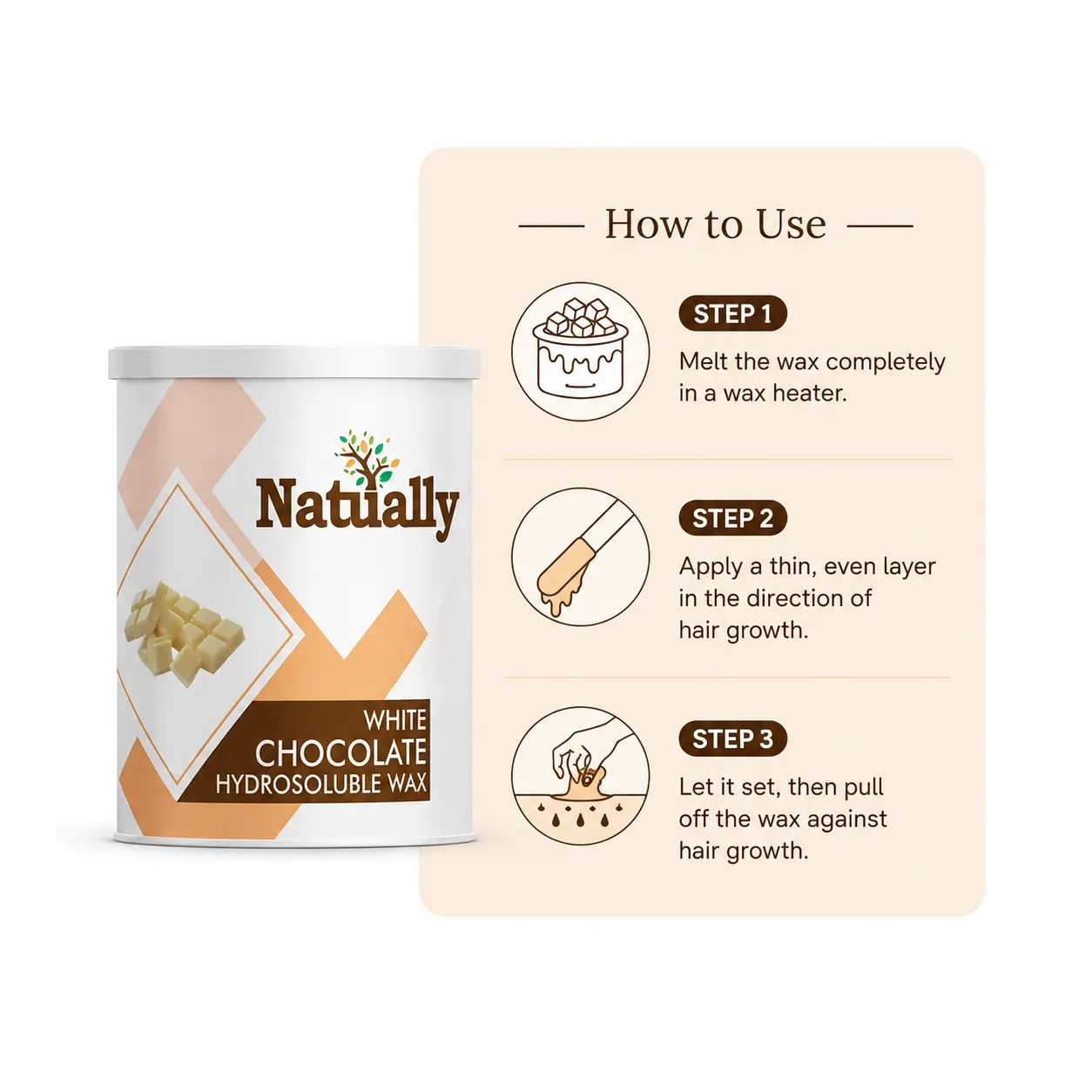 White Chocolate Wax for Smooth, Gentle Hair Removal and Soft Silky Skin |800gms - Image 4