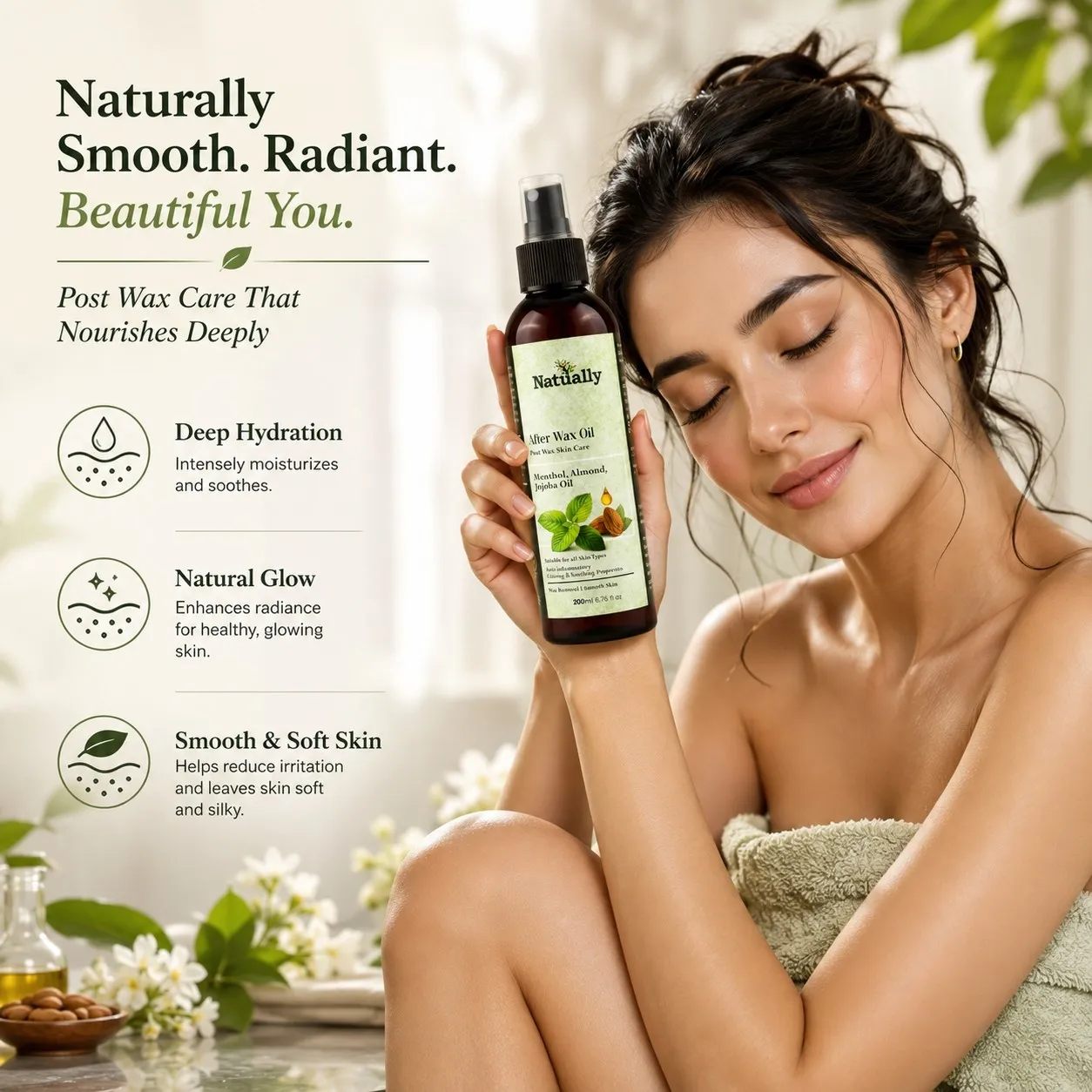 Natually After Wax Oil – Post Wax Skin Care Oil (200ml) - Image 5