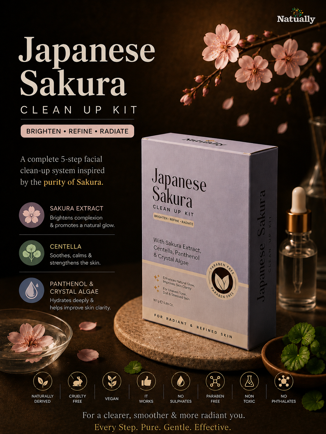 Natually Japanese Sakura CleanUp Kit - Image 2