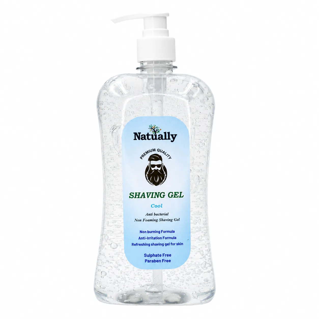 Natually  Cool Non-Foaming Shaving Gel  | Anti-Bacterial | Sulphate & Paraben Free