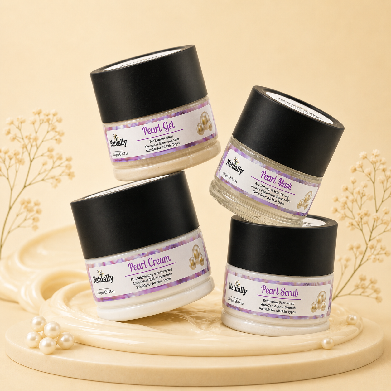 Pearl Facial Kit 200gm - Glow Bright & Shine Like a Pearl & Skin Care Essentials